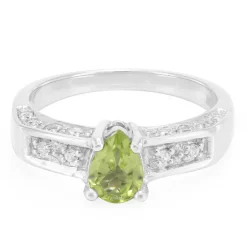 Mandschurischer Peridot-Silberring