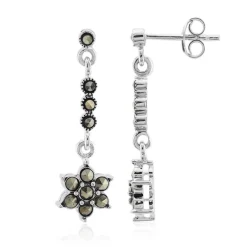 Markasit-Silberohrringe