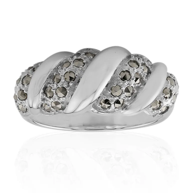 Markasit-Silberring (Annette classic)