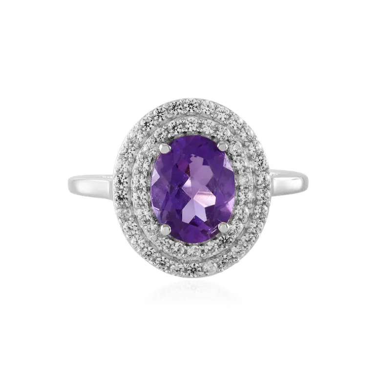 Marokkanischer Amethyst-Silberring