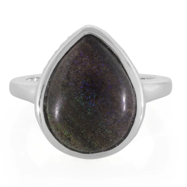 Matrix-Opal-Silberring