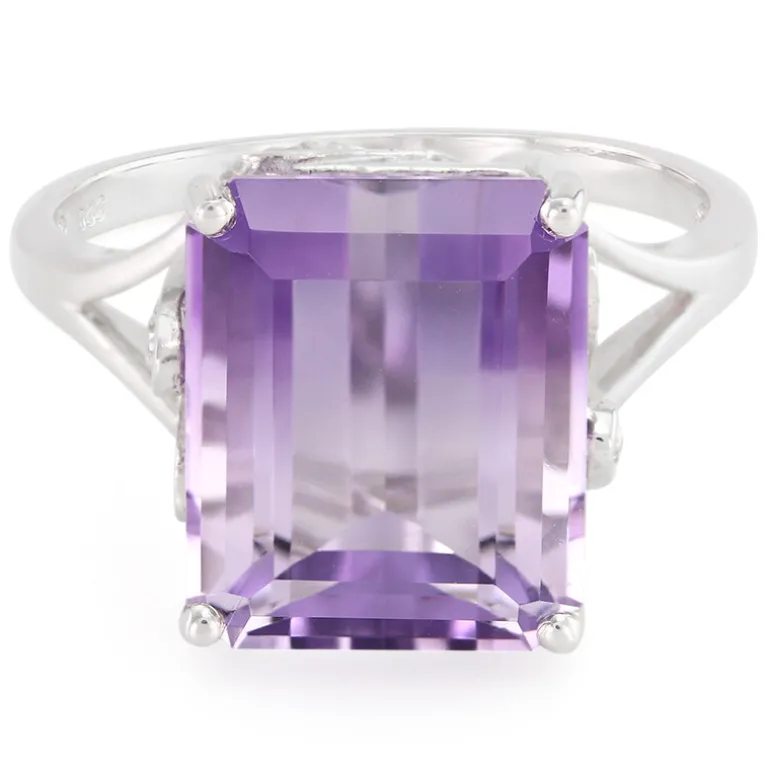 Mehrfarbiger Amethyst-Silberring