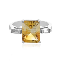 Mehrfarbiger Citrin-Silberring