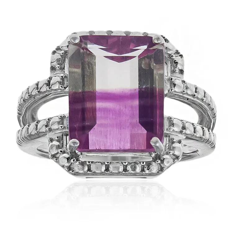 Mehrfarbiger Fluorit-Silberring (Pallanova)