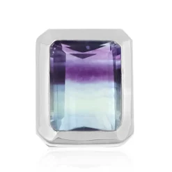 Mehrfarbiger Fluorit-Silberanhänger