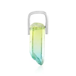 Mehrfarbiger Quarz-Silberanhänger