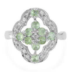 Merelani-Mint-Granat-Silberring