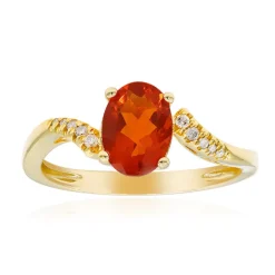 Mexikanischer Feueropal-Goldring (CIRARI)