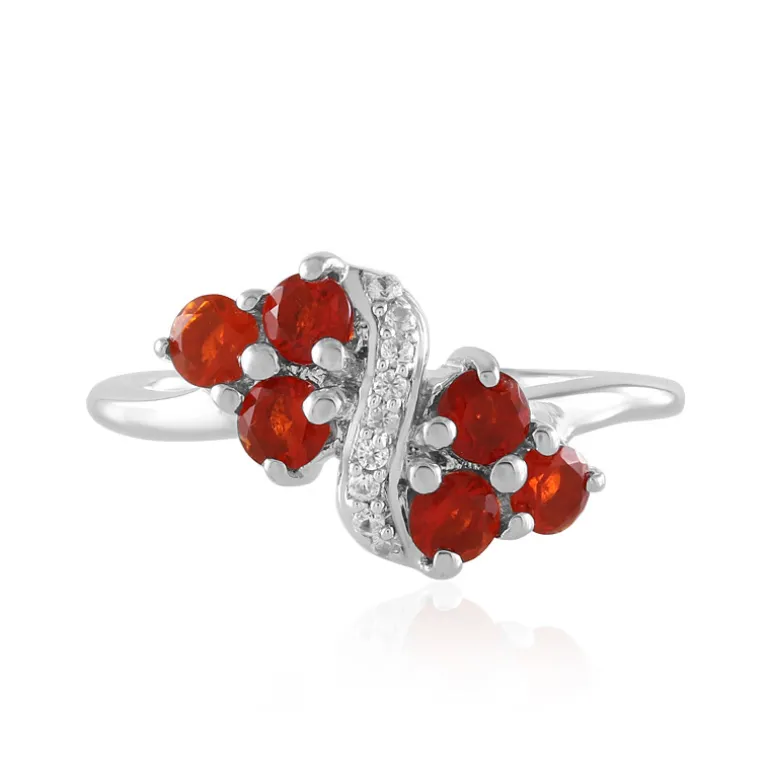 Mexikanischer Feueropal-Silberring