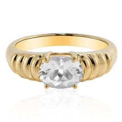 Mexikanischer Hyalith-Opal-Goldring