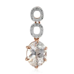 Mexikanischer Pinkfarbener Danburit-Goldanhänger