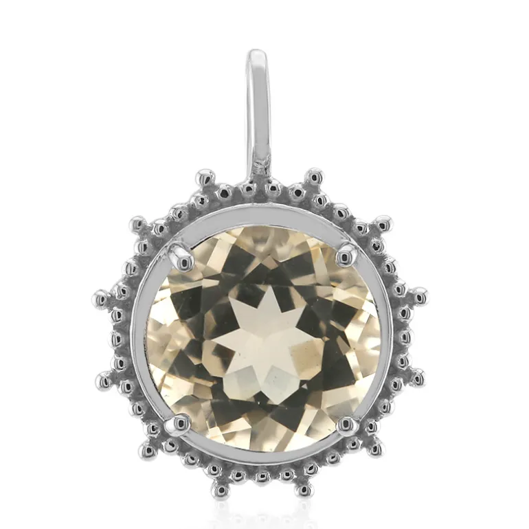 Mexikanischer Sonnenstein-Silberanhänger