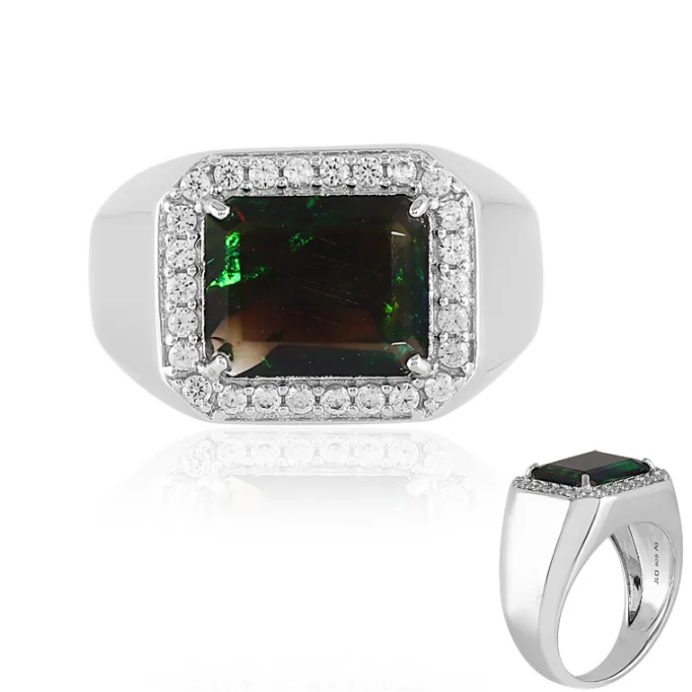 Mezezo-Opal-Herren-Silberring