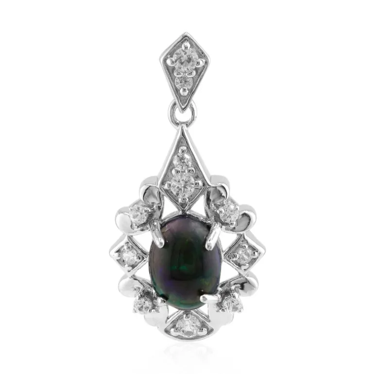 Mezezo-Opal-Silberanhänger