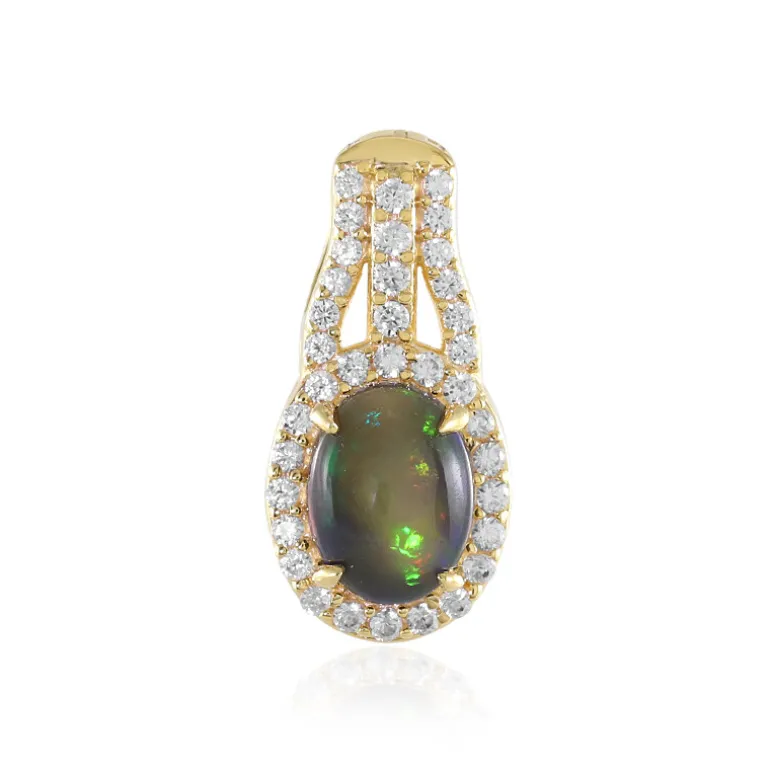 Mezezo-Opal-Silberanhänger