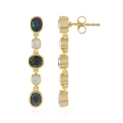 Mezezo-Opal-Silberohrringe