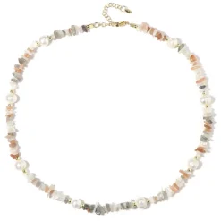 Mondstein-Silberhalskette (Riya)