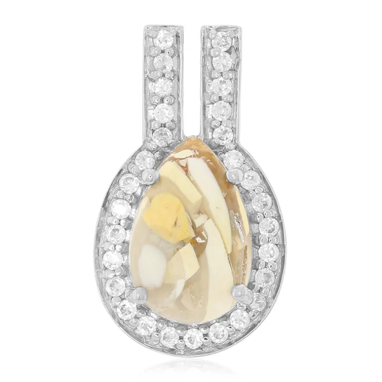 Mookait-Silberanhänger