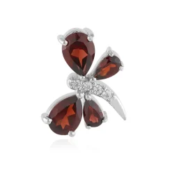 Mosambik-Granat-Silberanhänger