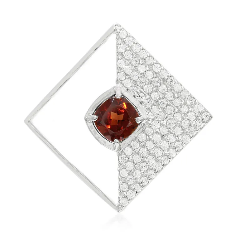 Mosambik-Granat-Silberanhänger