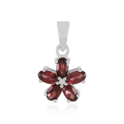 Mosambik-Granat-Silberanhänger