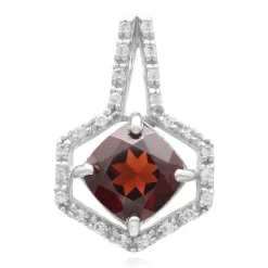 Mosambik-Granat-Silberanhänger