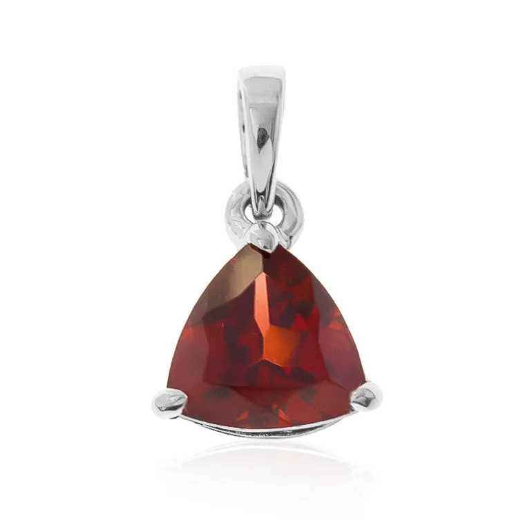 Mosambik-Granat-Silberanhänger