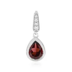 Mosambik-Granat-Silberanhänger