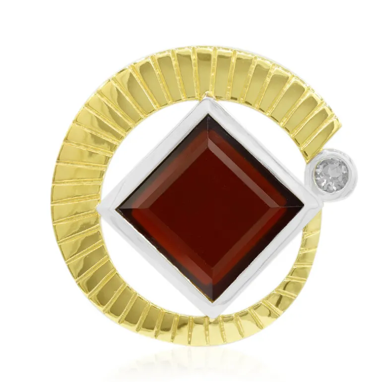 Mosambik-Granat-Silberanhänger