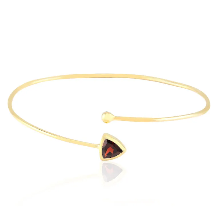 Mosambik-Granat-Silberarmreif