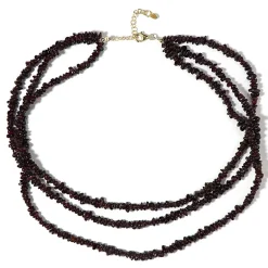 Mosambik-Granat-Silberhalskette