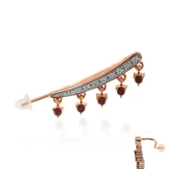 Mosambik-Granat-Silberohrringe