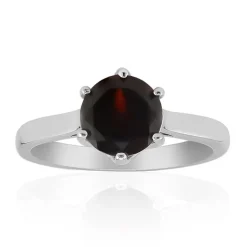 Mosambik-Granat-Silberring