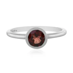 Mosambik-Granat-Silberring