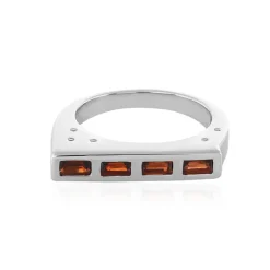 Mosambik-Granat-Silberring