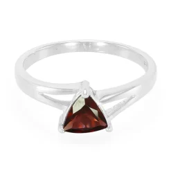 Mosambik-Granat-Silberring