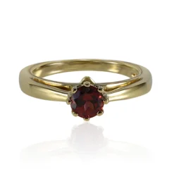 Mosambik-Granat-Silberring