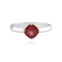 Mosambik-Granat-Silberring