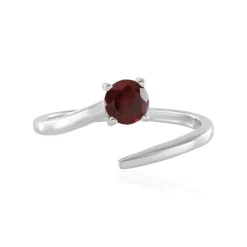 Mosambik-Granat-Silberring