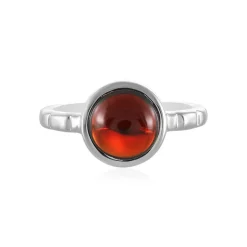 Mosambik-Granat-Silberring