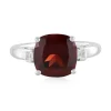 Mosambik-Granat-Silberring