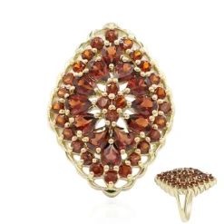 Mosambik-Granat-Silberring