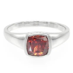 Mosambik-Granat-Silberring