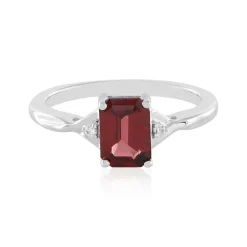 Mosambik-Granat-Silberring