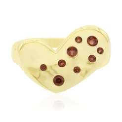 Mosambik-Granat-Silberring