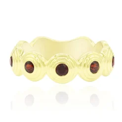 Mosambik-Granat-Silberring