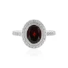Mosambik-Granat-Silberring