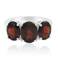 Mosambik-Granat-Silberring