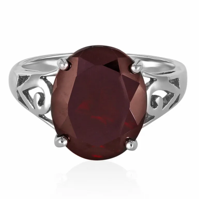 Mosambik-Granat-Silberring