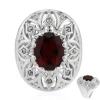 Mosambik-Granat-Silberring (Annette classic)